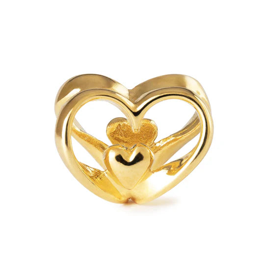 Trollbeads Cuore a cuore, placcato oro