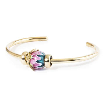 Trollbeads Abbraccio di Ninfea, placcato oro.