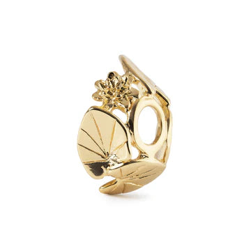 Trollbeads Abbraccio di Ninfea, placcato oro.