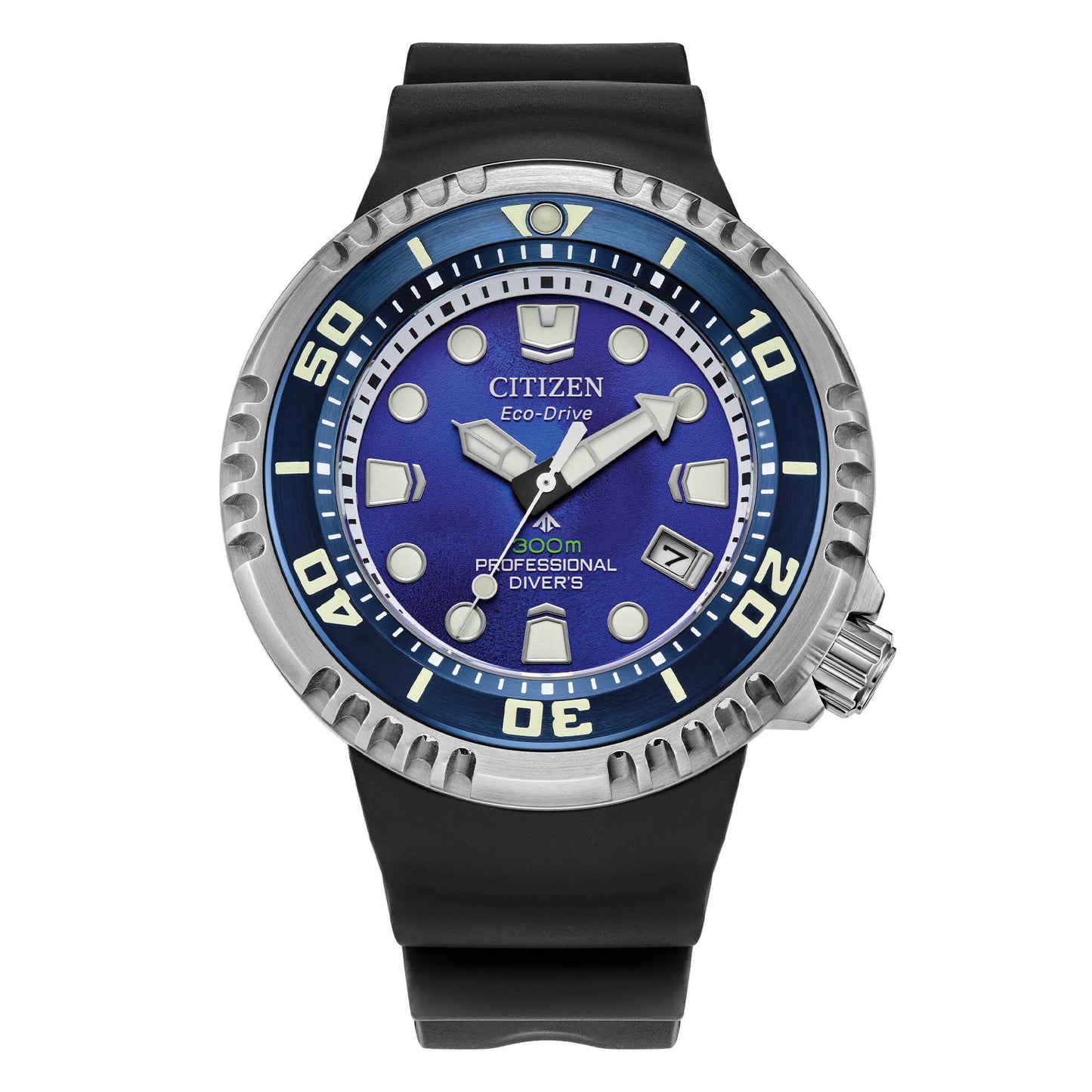Citizen Diver's Eco Drive 300 mt Gas Diver Unite with Blue L.E.